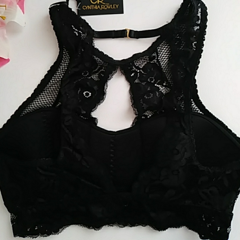 Cynthia Rowley Black Lace Bralette - Picture 3 of 6